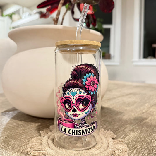 La Chismosa Libbey Beer Can Glass, 16oz
