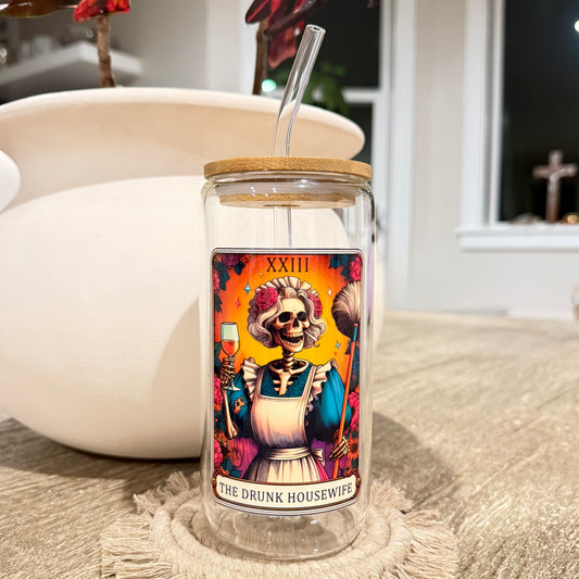 The Drunk Housewife Libbey Beer Can Glass, 16oz