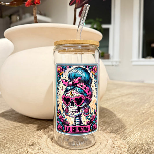 La Chingona Libbey Beer Can Glass, 16oz